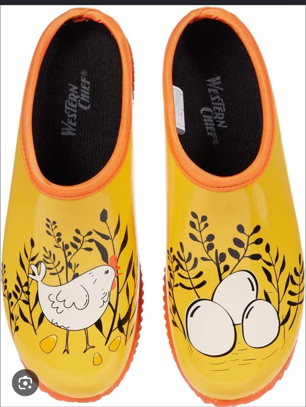 Western Chief 10 Yellow Chick Garden Clogs with Orange Trim